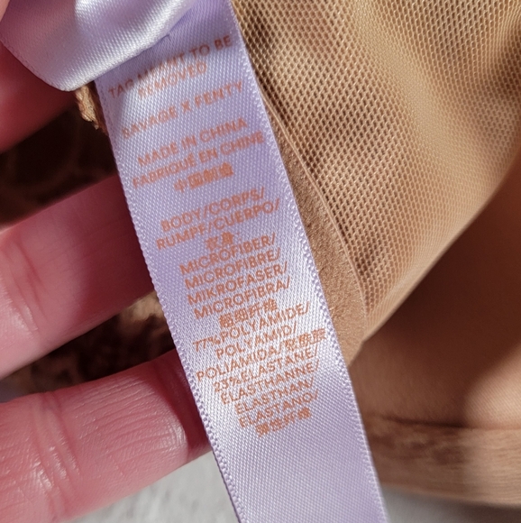 savage x fenty tan lace underwire padded push up bra 42D nwot intimates bras - Picture 5 of 9